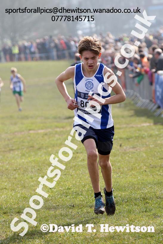 Boys under-13s 2016 Inter Counties Cross Country Champs. and Cross Challenge Final, Cofton Park, Birmingham. Photo: David T. Hewitson/Sports for All Pics